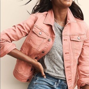 Pink denim jacket